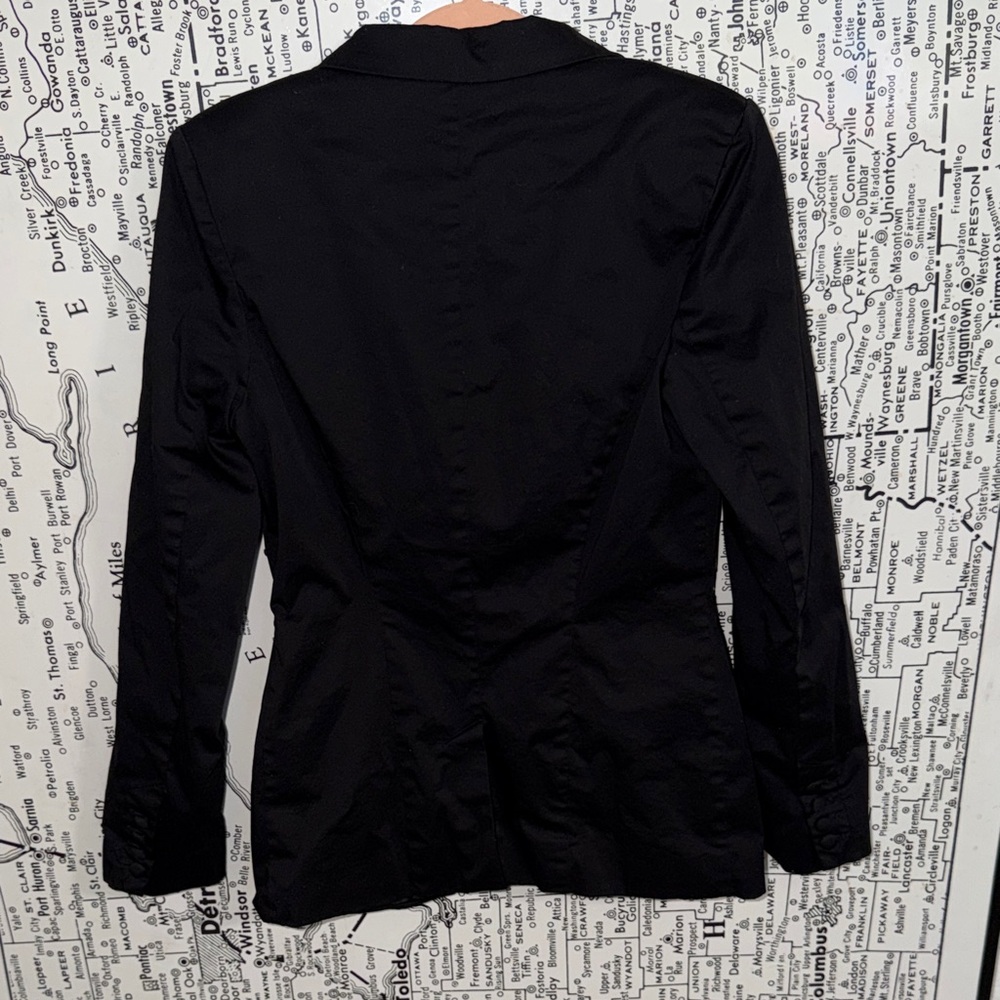 NWOT Chic Black Women's Blazer with Lace Accents - Picture 5 of 5